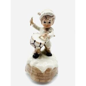 Vintage Prince Products Drummer Boy Rotating Music Box Plays "This Old Man"